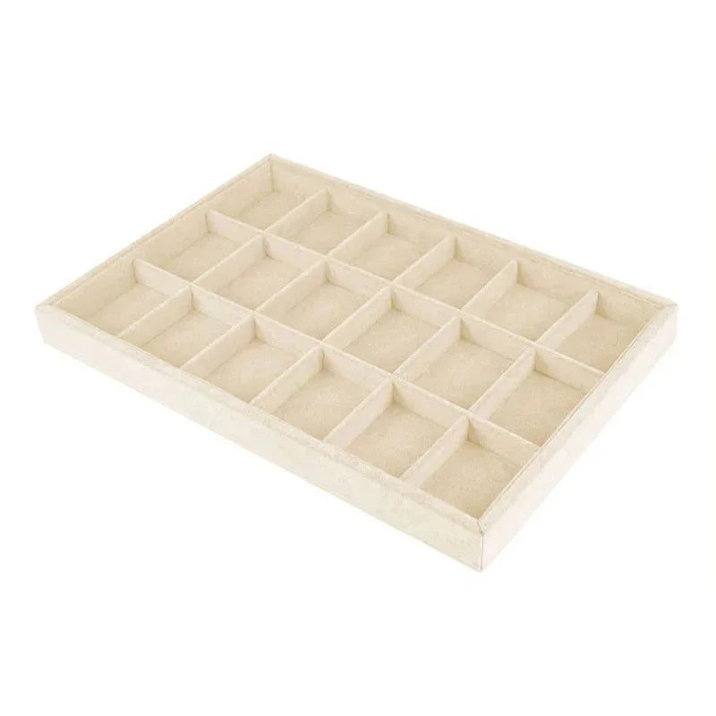 Anyhouz Jewelry Storage Beige Design A Display Tray Drawer Storage Jewellery Holder For Ring Earrings Necklace Bracelet