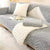 Anyhouz Sofa Towel Super Soft Wave Gray Rabbit Plush Quilted Couch Cover L-shaped Sectional Anti-slip Sofa Cover