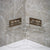 Anyhouz Corner Shelf Shower Silver No-Drill Storage Rack Holder Toilet Organizer Bathroom Shelves Accessories