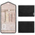 Anyhouz Jewelry Storage Foldable Case Black Small Portable for Journey Earrings Rings Diamond s Brooches Storage Bag