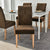 Anyhouz Chair Cover Coffee Velvet Plush Stretch Chair Slipcover Elastic Spandex Chair Cover for Dining Room Kitchen Wedding Banquet Hotel