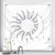 Anyhouz Tapestry White Sun and Moon Dance 150x100cm Psychedelic Scene Art Hippie Bohemian Decorative Sheet