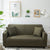 Anyhouz 4 Seater Sofa Cover Plain Army Green Style and Protection For Living Room Sofa Chair Elastic Stretchable Slipcover