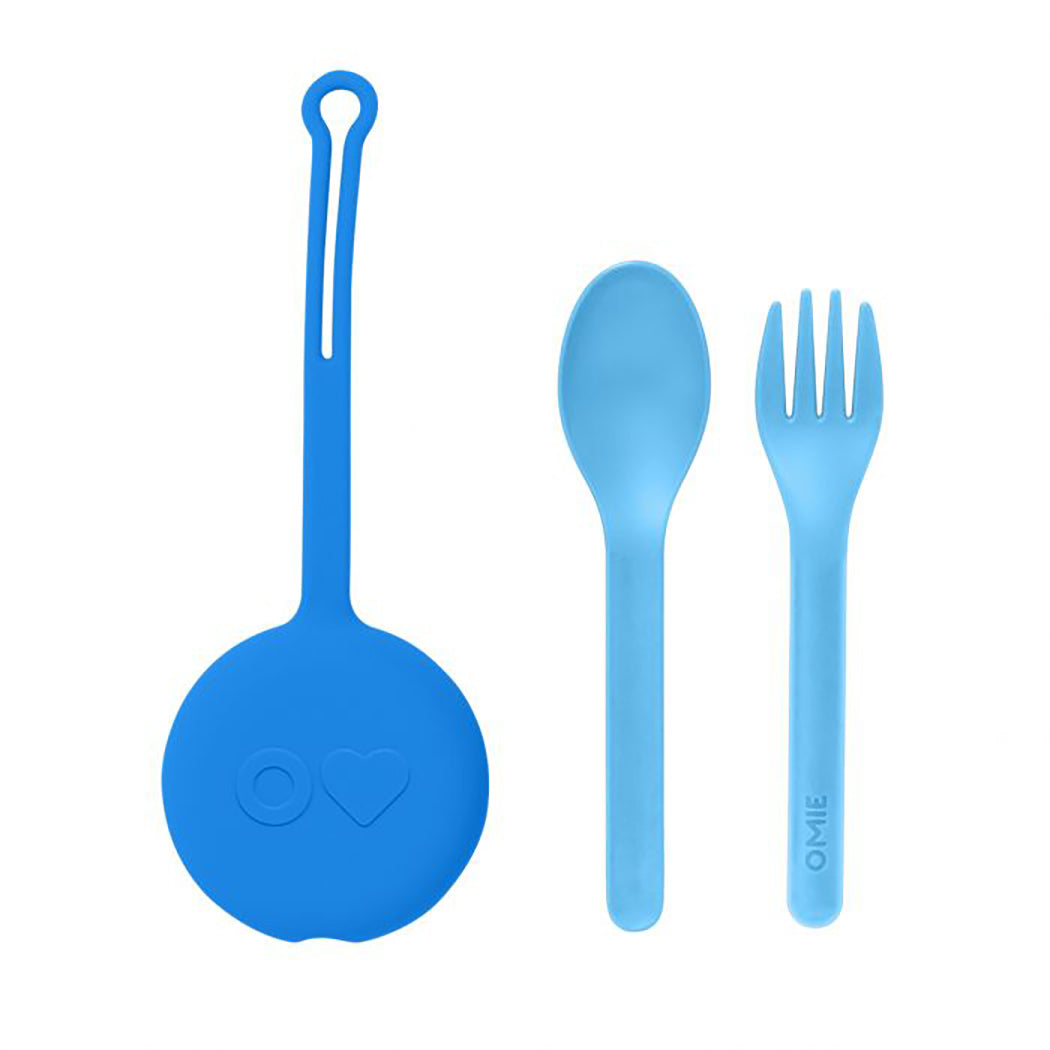 OMIEPOD 3 PCE CUTLERY SET - CAPRI BLUE