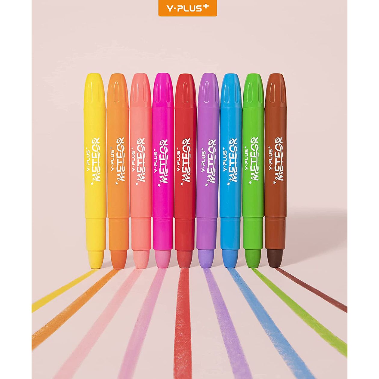 YPLUS Twistable Refillable Non Toxic Kids Silky Gel Crayon set 12 coulours