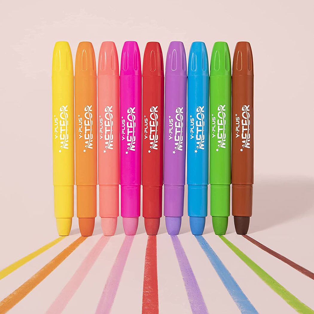 YPLUS METEOR Silky Gel Crayon Set 12 colours-1910112455640616963