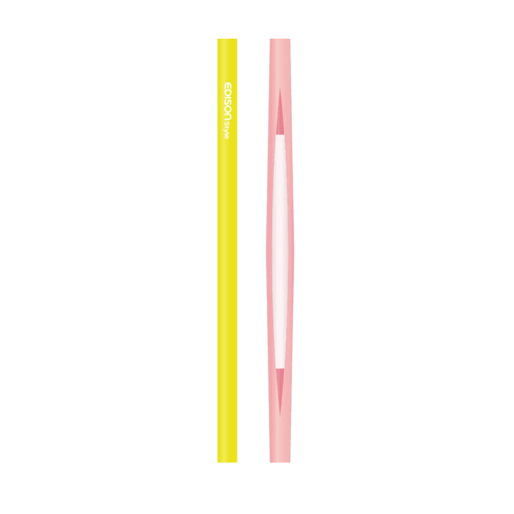 EDISON mama Resealable Silicone Zipper Straw Pink/Yellow-1954803144802308102