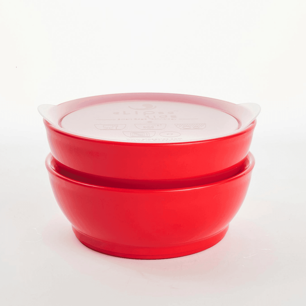Elipse Kids Spill-Proof Anti-Slip Bowl Stage 3 12oz | Twin Pack with Lid White-1910112157333327872