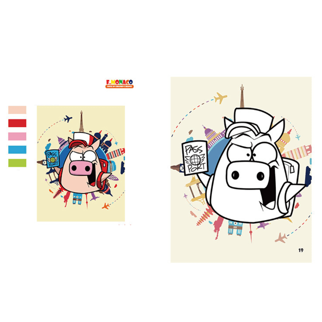 Flower Monaco Colouring Book Outdoor Activity-1954803152473690119