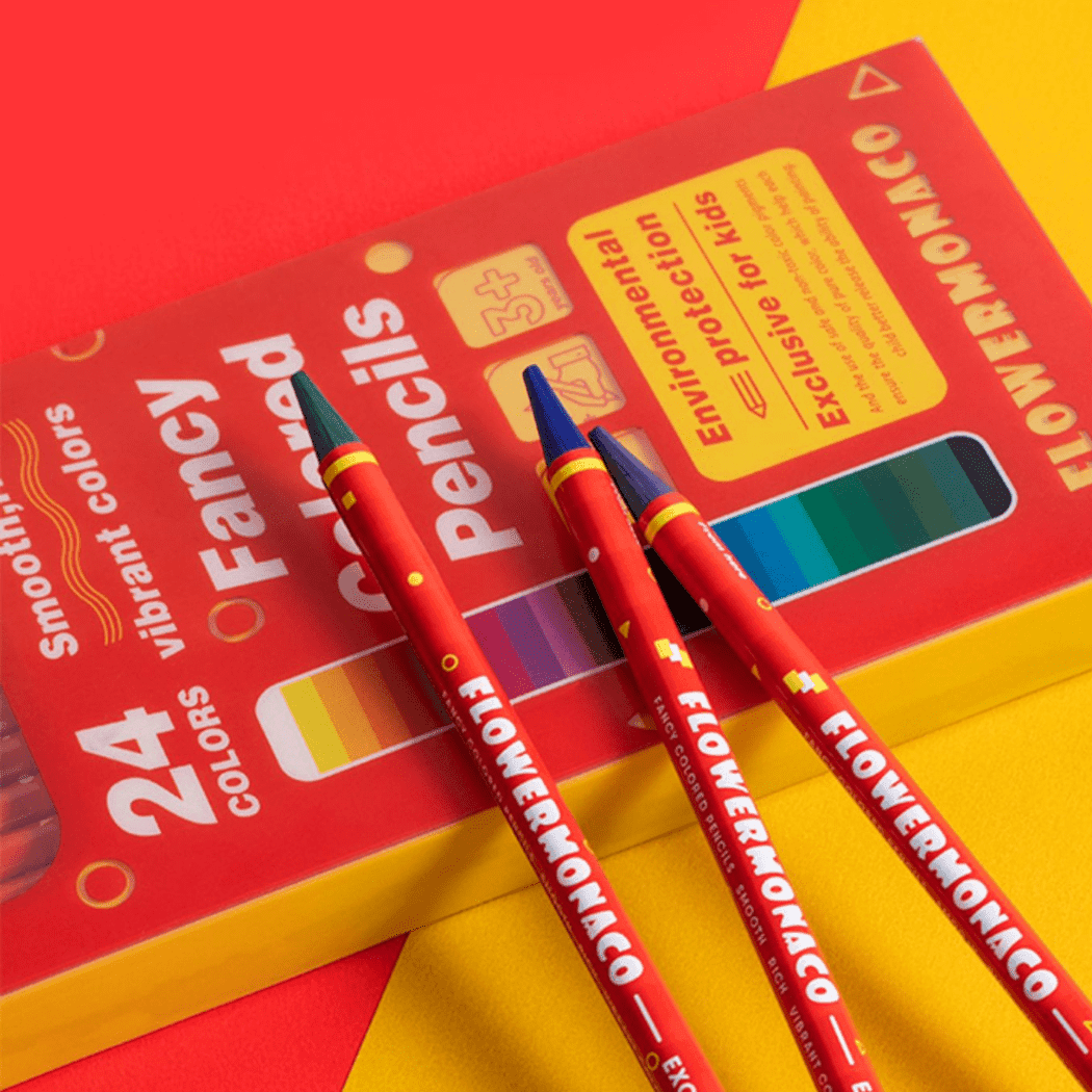 Flower Monaco Fancy Colour Pencils ?Wood Free)-1910112373717471240