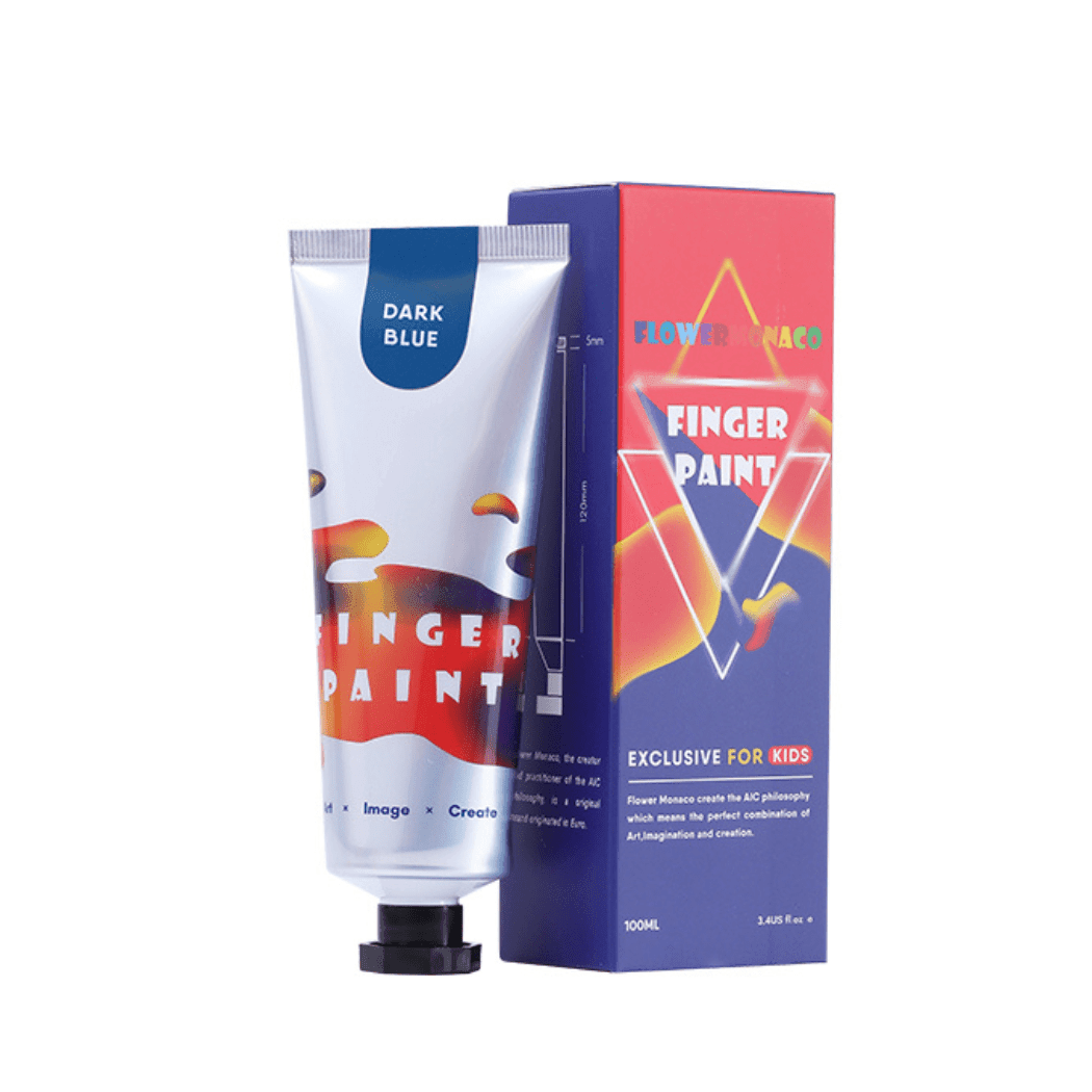 Flower Monaco Finger Paint Dark Blue-1910112459012837379