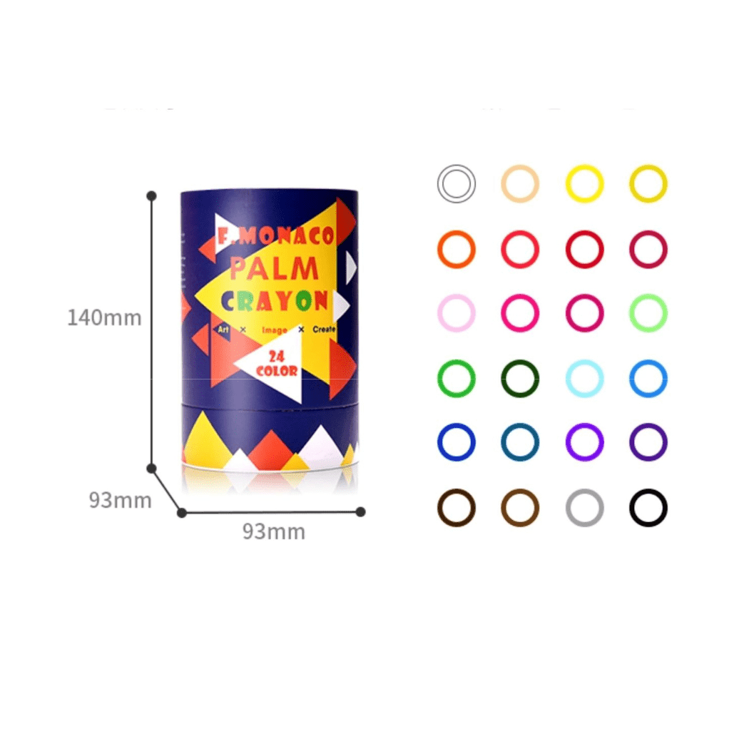 Flower Monaco Palmy Crayons 16 Colours-1954803153165750280