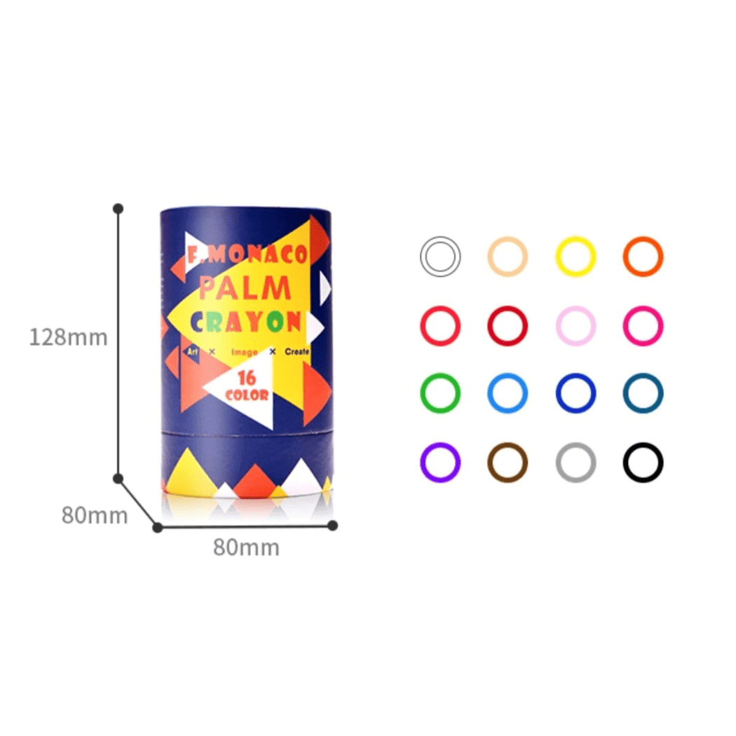 Flower Monaco Palmy Crayons 16 Colours-1954803153165750278