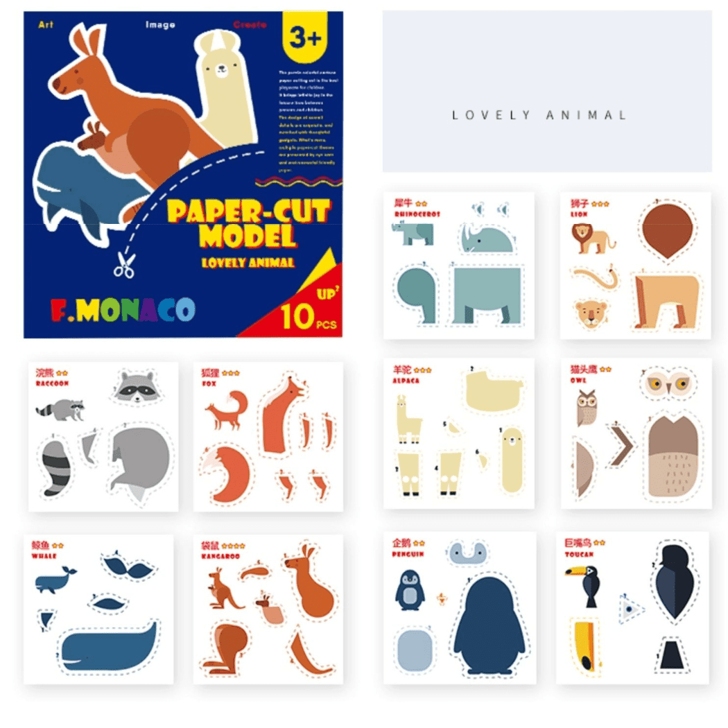 Flower Monaco Paper Cut Model Lovely Animal-1910112116241731585