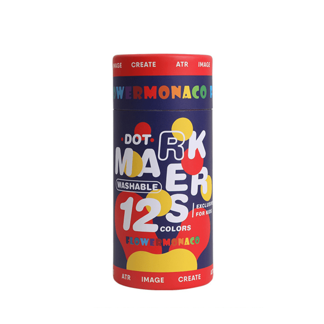 Flower Monaco Round Washable Marker 12 Colours-1910112117307084800