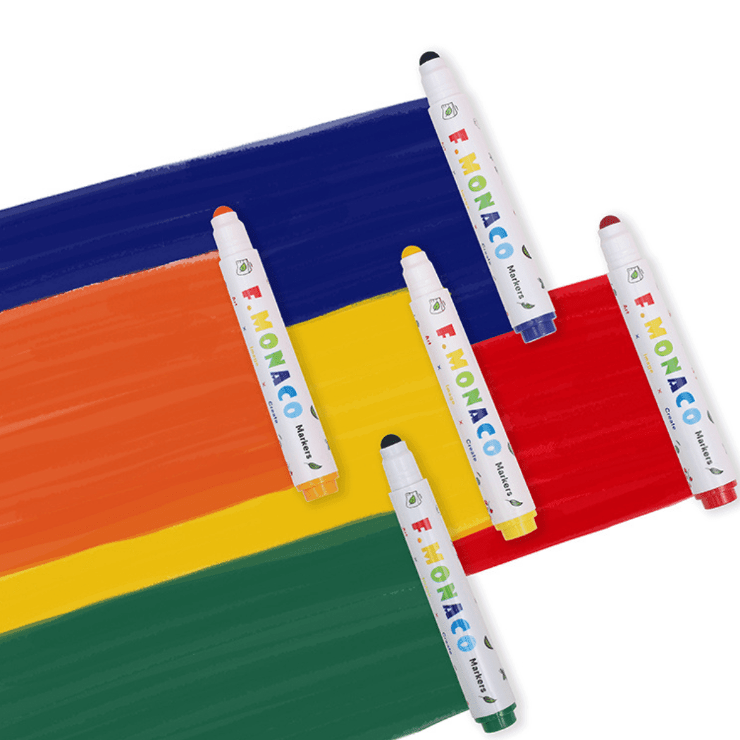 Flower Monaco Round Washable Marker 12 Colours-1910112117307084801