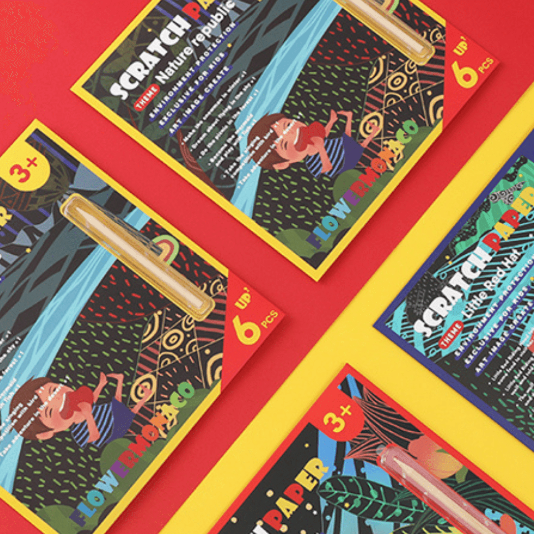 flower Monaco Scratch Art Set-1954803112791379970