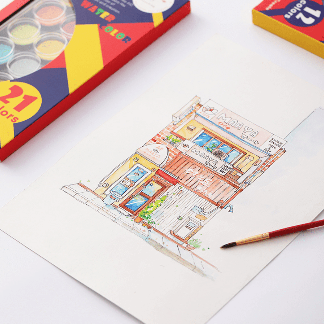 Flower Monaco Water Color 12 Colors-1935134259736088585