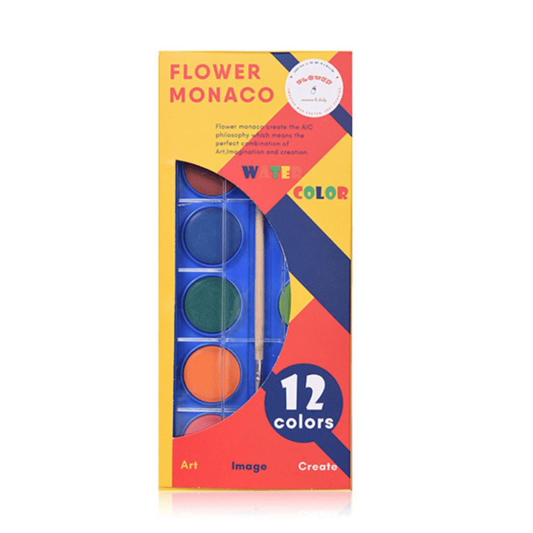 Flower Monaco Water Color 12 Colors-1935134259736088576