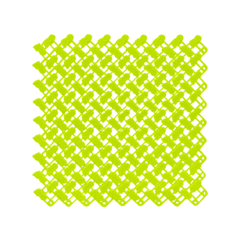 Anyhouz Splicing Mat Green 25x25cm 1Pc DIY Non Slip Bathroom Mat Mesh Drainage Massage Floor Carpet