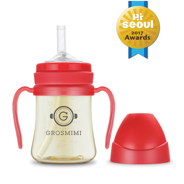 Grosmimi PPSU Straw Cup 200ml Charcoal-1954803143682428933