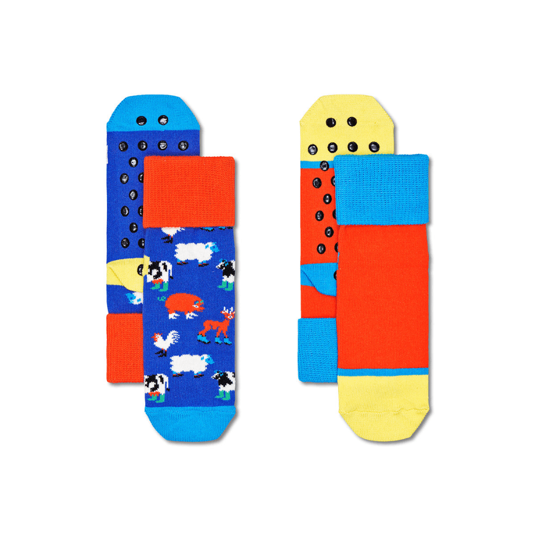 Happy Socks Kids Anti Slip Farmcrew 2-Pack 2-3Yrs-1910112377953718272