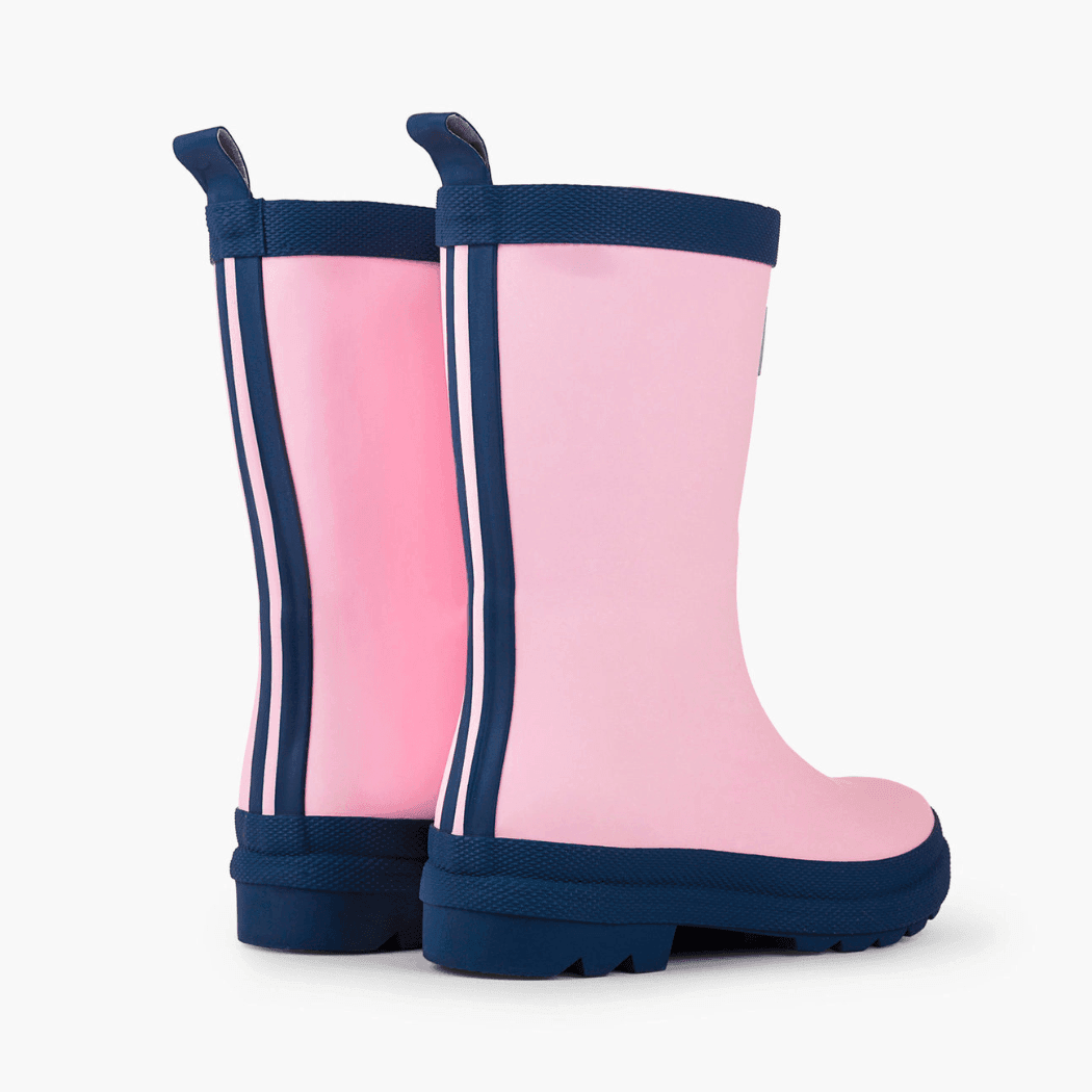 HATLEY Matte Kids Rain Boots | Pink &amp; Navy size 5-1954803035964313601