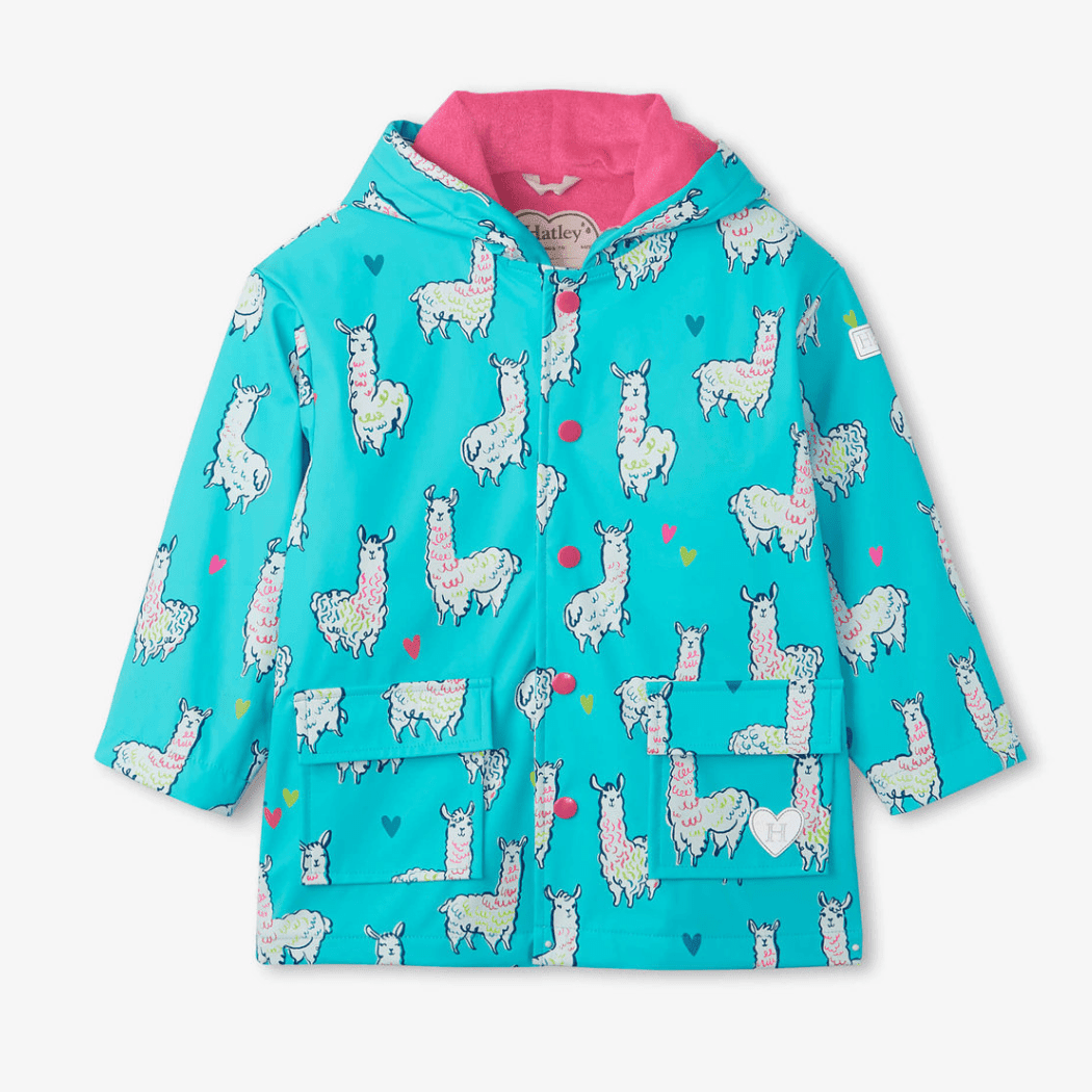 HATLEY Raincoat | Adorable Alpacas Size 3-1910112139465592832
