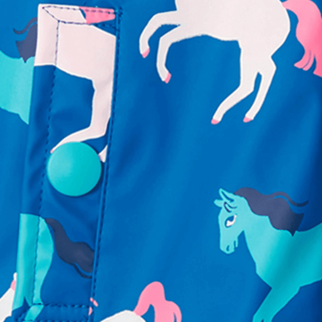 HATLEY Sherpa Lined Splash Rain Jacket | Prancing Horses Size 3-1910112140325425157