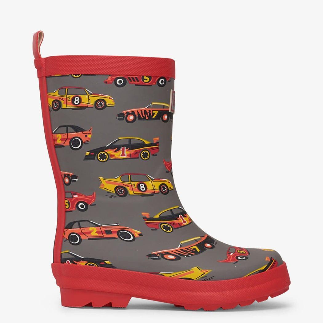 HATLEY Shiny Kids Rain Boots | Classic Race Cars size 6-1954803036631207937