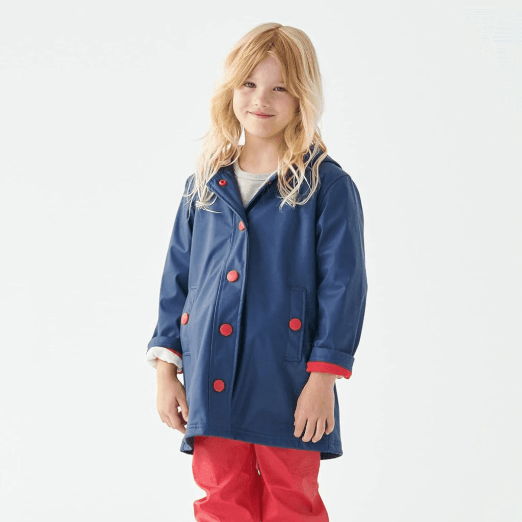 HATLEY Splash Rain Jacket | Navy & Red Size 4-1910112163247296515