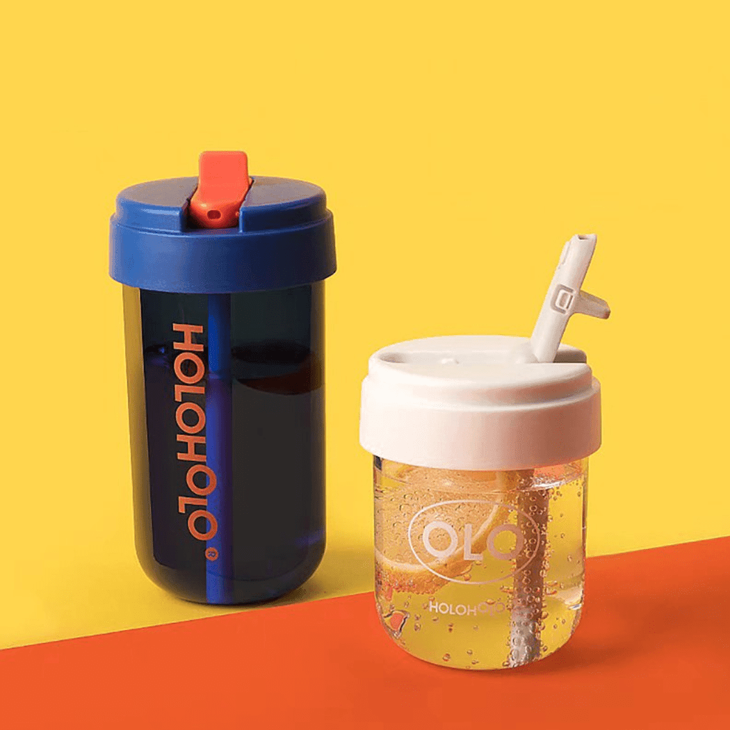 HOLOHOLO Heat-Resistant Reusable Coffee Cup Blue 300ml-1954803128863952900