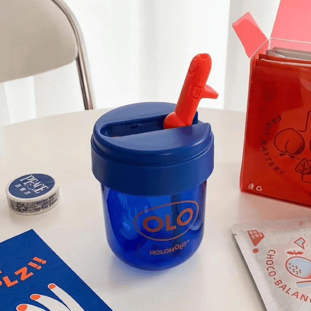 HOLOHOLO Heat-Resistant Reusable Coffee Cup Blue 300ml-1954803128863952901