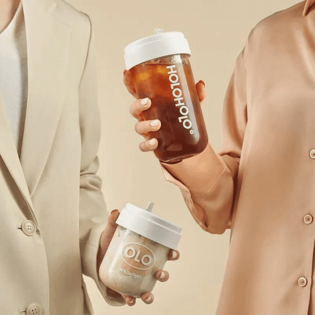 HOLOHOLO Heat-Resistant Reusable Coffee Cup Red 300ml-1954803128486465540