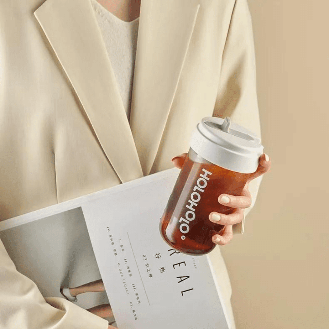 HOLOHOLO Heat-Resistant Reusable Coffee Cup White 300ml-1954803129933500424