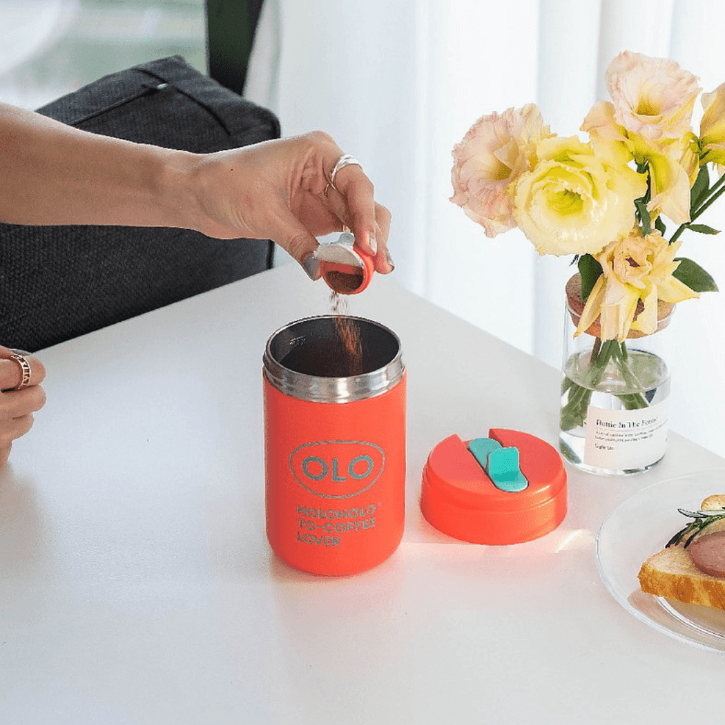 HOLOHOLO Thermo Coffee Cup 380Ml Green-1954803061474070534