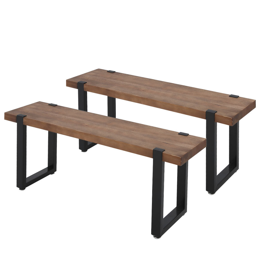 Levede 2x Dining Bench Chairs Wooden 140cm-1954802981601939456