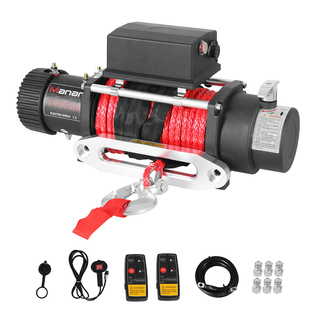 Electric Winch 14500LBS/6575KG 12V Wireless-1954802955471425536