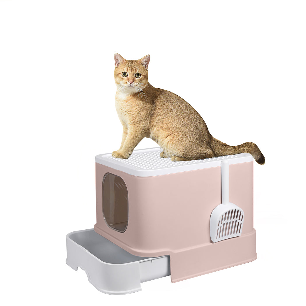 PaWz Cat Litter Box Fully Enclosed Kitty Coffee-1954802512208990208