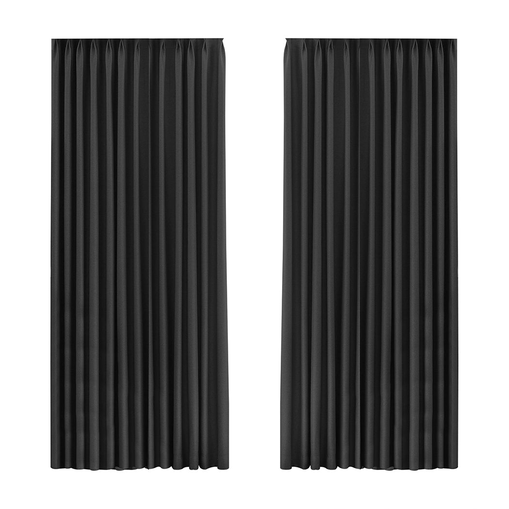 Marlow 2XBlockout Curtains Chenille 180x250 Grey CD1016-180x250-DG-1954802976317116416