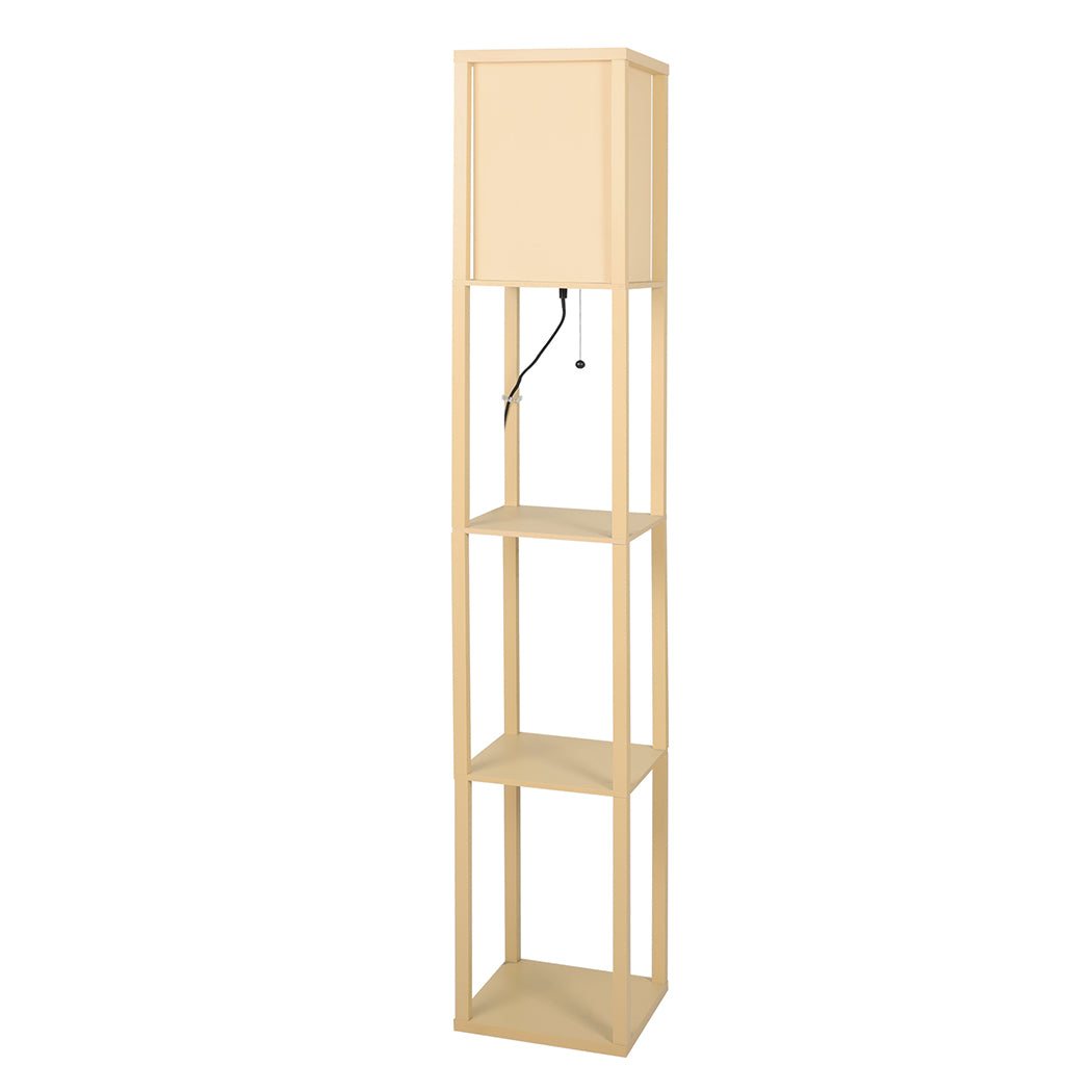 EMITTO Floor Lamp LED Storage Shelf Khaki-1954802834742579200