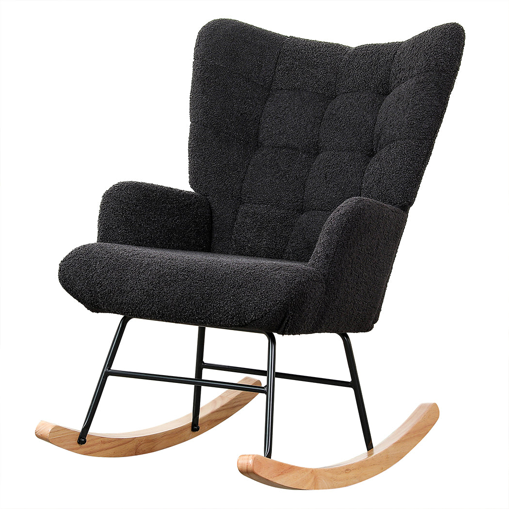 Levede Fleece Rocking Chair-1954802379673178112
