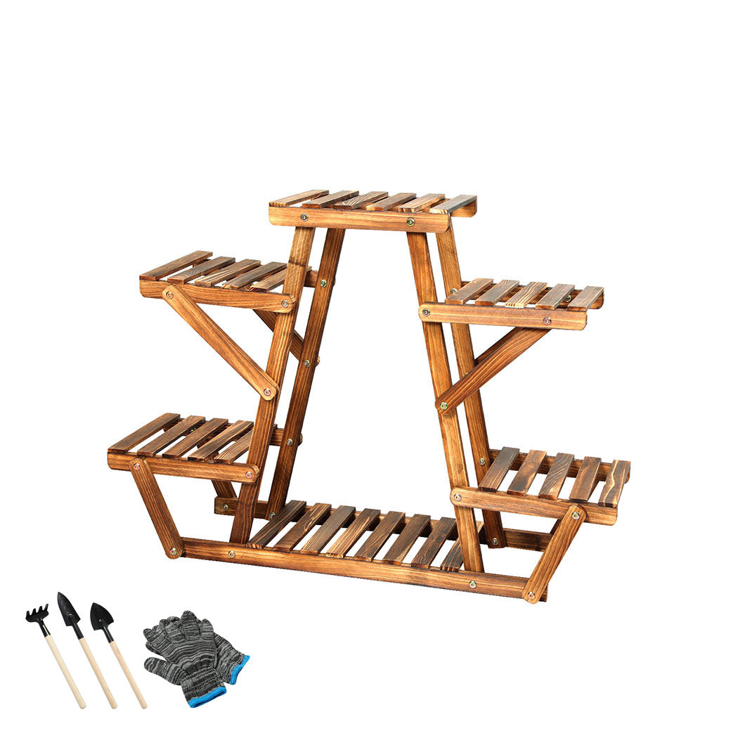 Levede 4-Tier Plant Stand Wood Wooden-1910112311566274560