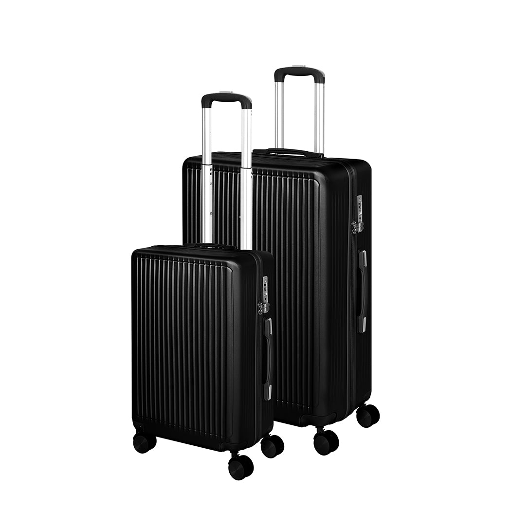 Slimbridge Luggage Suitcase Trolley Black 2pc 20"+28"-1910112844620369920