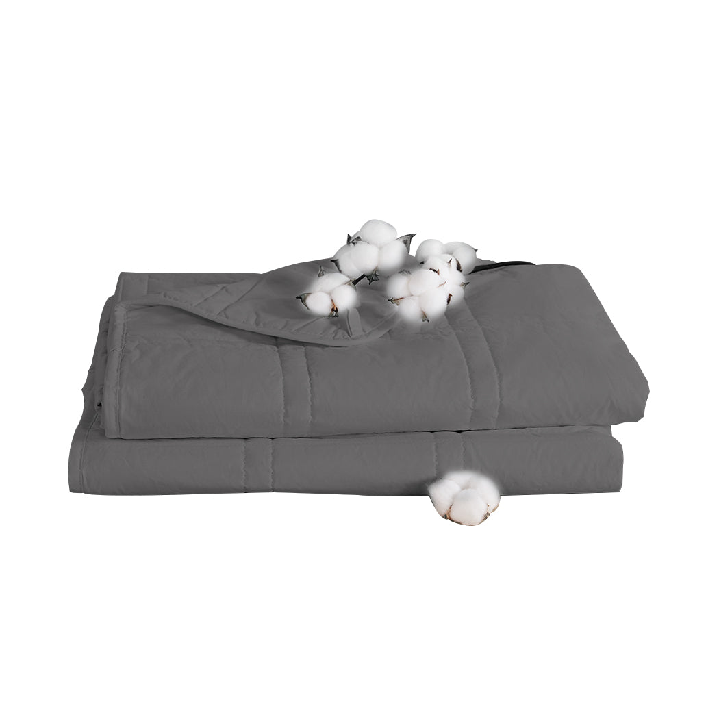 Dreamz Weighted Blanket Cotton Heavy Grey Single-1910113226440445952