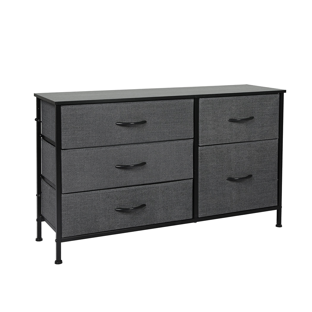 Levede Storage Cabinet Tower Chest Dark Grey-1954802991836041216