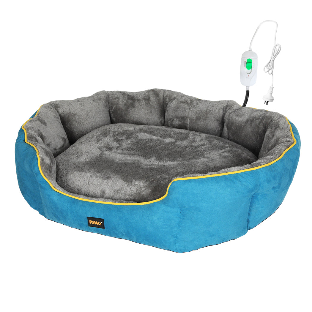 PaWz Electric Pet Heater Bed Heated M Blue Medium-1954802543326531584