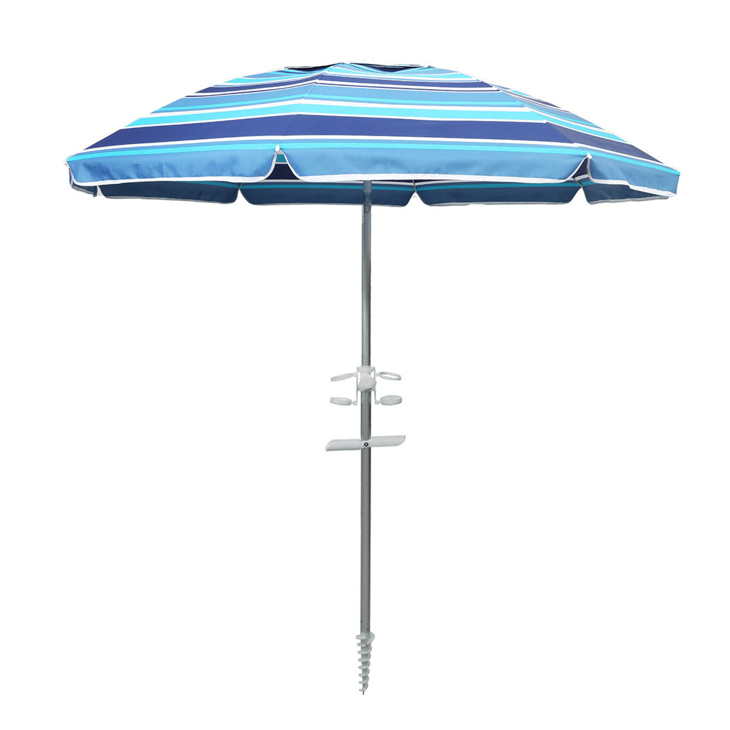 Mountview 2.2M Outdoor Beach Umbrellas Sand Blue-1910112264728481792