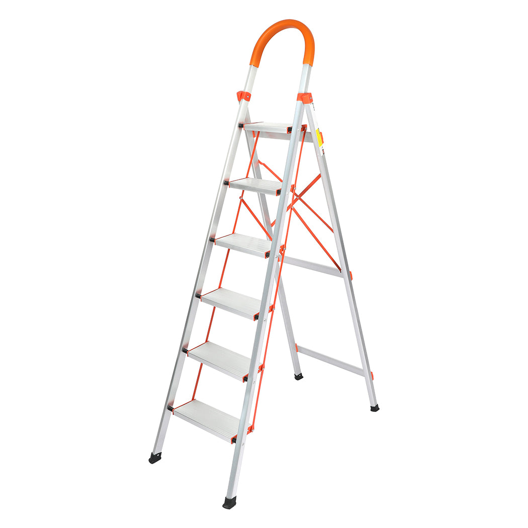 Traderight 6 Step Ladder Folding Aluminium-1954802743508078592