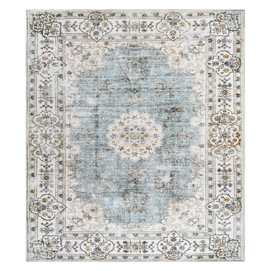 Marlow Floor Rug Short Pile Washable Vintage Carpet Soft Plush Non Slip 200x230-1954802390679031808